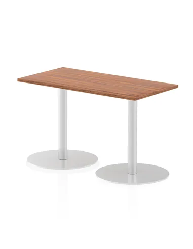 Dynamic Italia 1200 x 600mm Poseur Rectangular Table Walnut Top 720mm High Leg ITL0233