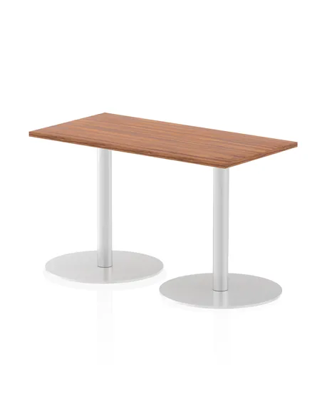 Dynamic Italia 1200 x 600mm Poseur Rectangular Table Walnut Top 720mm High Leg ITL0233