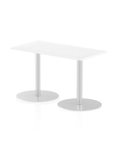 Dynamic Italia 1200 x 600mm Poseur Rectangular Table White Top 720mm High Leg ITL0234