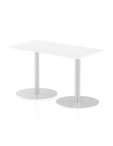 Dynamic Italia 1200 x 600mm Poseur Rectangular Table White Top 720mm High Leg ITL0234