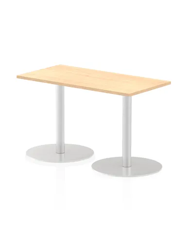 Dynamic Italia 1200 x 600mm Poseur Rectangular Table Maple Top 720mm High Leg ITL0235
