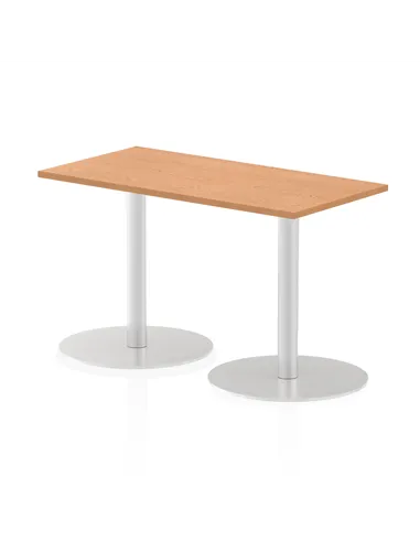 Dynamic Italia 1200 x 600mm Poseur Rectangular Table Oak Top 720mm High Leg ITL0236