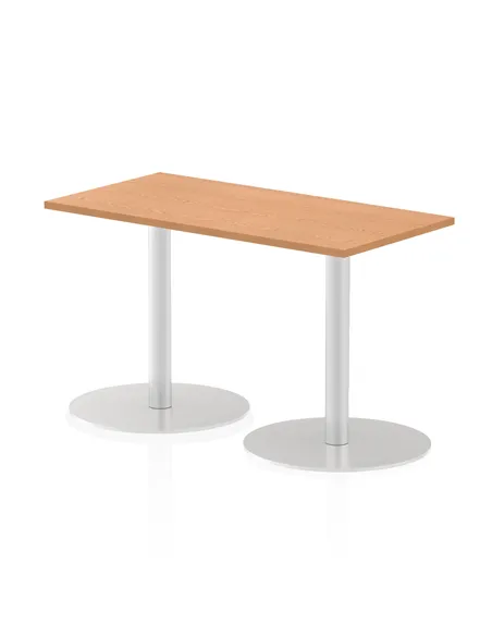 Dynamic Italia 1200 x 600mm Poseur Rectangular Table Oak Top 720mm High Leg ITL0236