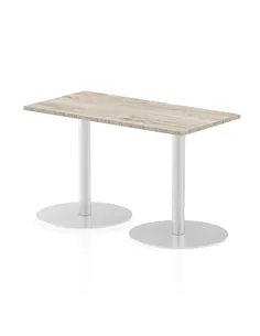 Dynamic Italia 1200 x 600mm Poseur Rectangular Table Grey Oak Top 720mm High Leg ITL0237