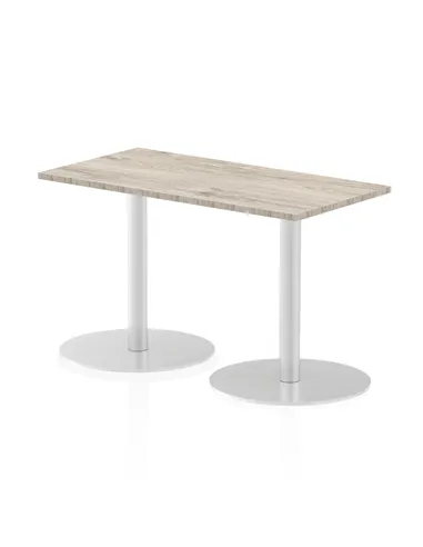 Dynamic Italia 1200 x 600mm Poseur Rectangular Table Grey Oak Top 720mm High Leg ITL0237