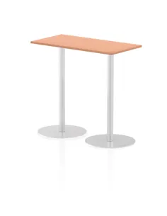 Dynamic Italia 1200 x 600mm Poseur Rectangular Table Beech Top 1145mm High Leg ITL0238