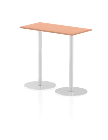 Dynamic Italia 1200 x 600mm Poseur Rectangular Table Beech Top 1145mm High Leg ITL0238