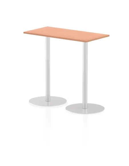 Dynamic Italia 1200 x 600mm Poseur Rectangular Table Beech Top 1145mm High Leg ITL0238