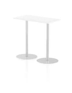 Dynamic Italia 1200 x 600mm Poseur Rectangular Table White Top 1145mm High Leg ITL0240