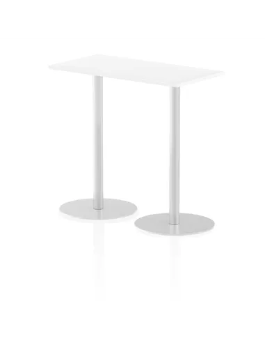 Dynamic Italia 1200 x 600mm Poseur Rectangular Table White Top 1145mm High Leg ITL0240