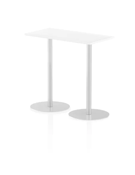 Dynamic Italia 1200 x 600mm Poseur Rectangular Table White Top 1145mm High Leg ITL0240