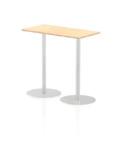 Dynamic Italia 1200 x 600mm Poseur Rectangular Table Maple Top 1145mm High Leg ITL0241