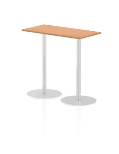 Dynamic Italia 1200 x 600mm Poseur Rectangular Table Oak Top 1145mm High Leg ITL0242