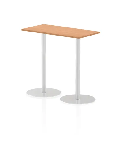 Dynamic Italia 1200 x 600mm Poseur Rectangular Table Oak Top 1145mm High Leg ITL0242
