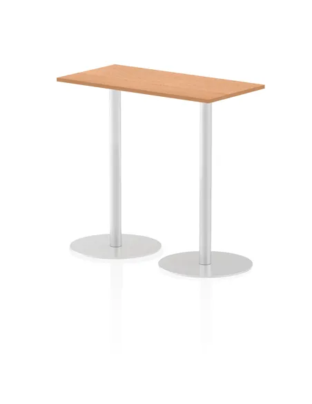 Dynamic Italia 1200 x 600mm Poseur Rectangular Table Oak Top 1145mm High Leg ITL0242