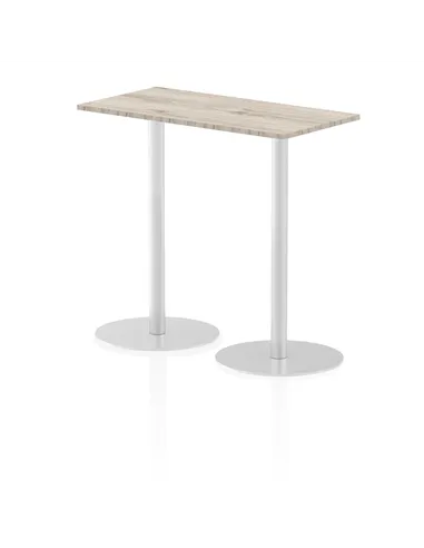 Dynamic Italia 1200 x 600mm Poseur Rectangular Table Grey Oak Top 1145mm High Leg ITL0243