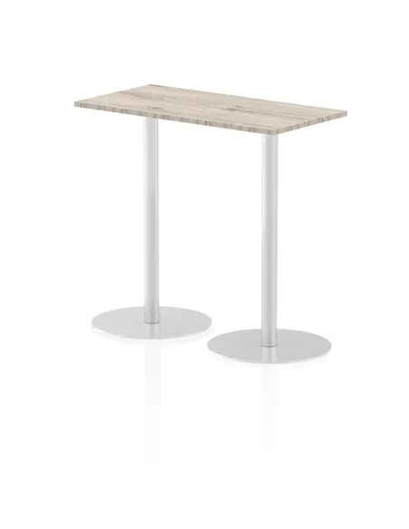 Dynamic Italia 1200 x 600mm Poseur Rectangular Table Grey Oak Top 1145mm High Leg ITL0243