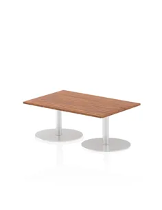 Dynamic Italia 1200 x 800mm Poseur Rectangular Table Walnut Top 475mm High Leg ITL0245