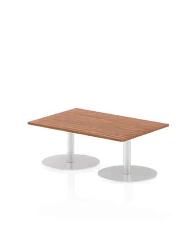 Dynamic Italia 1200 x 800mm Poseur Rectangular Table Walnut Top 475mm High Leg ITL0245