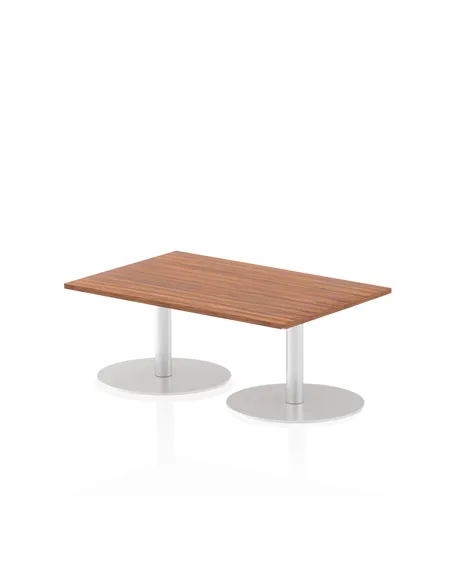 Dynamic Italia 1200 x 800mm Poseur Rectangular Table Walnut Top 475mm High Leg ITL0245