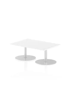 Dynamic Italia 1200 x 800mm Poseur Rectangular Table White Top 475mm High Leg ITL0246