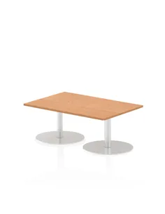 Dynamic Italia 1200 x 800mm Poseur Rectangular Table Oak Top 475mm High Leg ITL0248