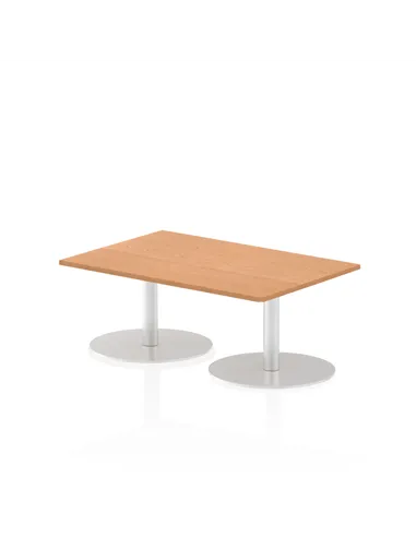 Dynamic Italia 1200 x 800mm Poseur Rectangular Table Oak Top 475mm High Leg ITL0248