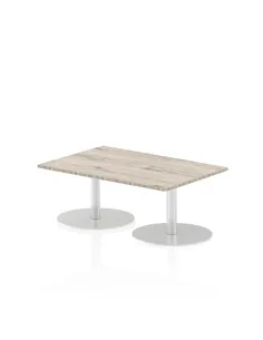 Dynamic Italia 1200 x 800mm Poseur Rectangular Table Grey Oak Top 475mm High Leg ITL0249