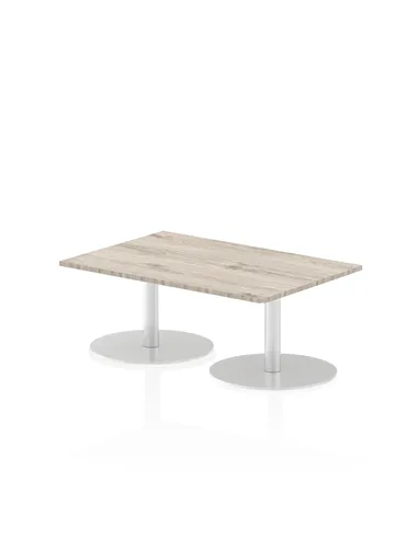 Dynamic Italia 1200 x 800mm Poseur Rectangular Table Grey Oak Top 475mm High Leg ITL0249