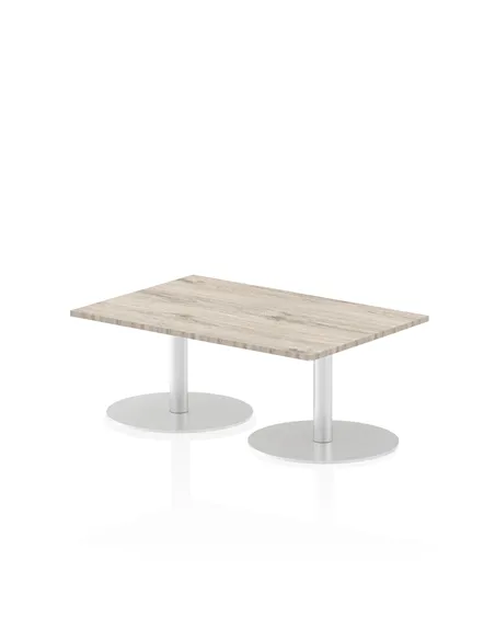 Dynamic Italia 1200 x 800mm Poseur Rectangular Table Grey Oak Top 475mm High Leg ITL0249