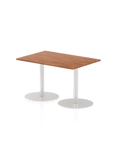 Dynamic Italia 1200 x 800mm Poseur Rectangular Table Walnut Top 720mm High Leg ITL0251
