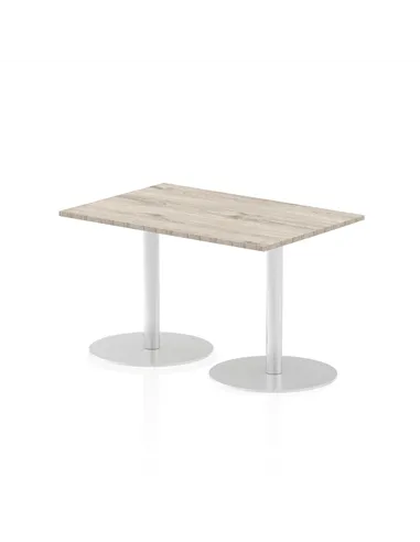 Dynamic Italia 1200 x 800mm Poseur Rectangular Table Grey Oak Top 720mm High Leg ITL0255
