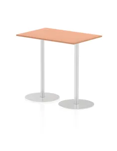 Dynamic Italia 1200 x 800mm Poseur Rectangular Table Beech Top 1145mm High Leg ITL0256
