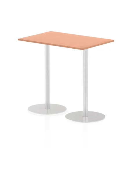 Dynamic Italia 1200 x 800mm Poseur Rectangular Table Beech Top 1145mm High Leg ITL0256