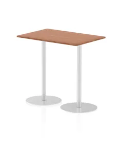 Dynamic Italia 1200 x 800mm Poseur Rectangular Table Walnut Top 1145mm High Leg ITL0257