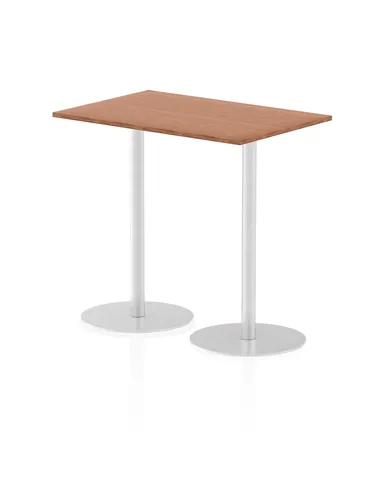 Dynamic Italia 1200 x 800mm Poseur Rectangular Table Walnut Top 1145mm High Leg ITL0257