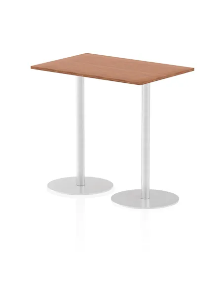 Dynamic Italia 1200 x 800mm Poseur Rectangular Table Walnut Top 1145mm High Leg ITL0257