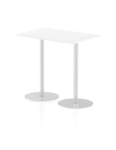 Dynamic Italia 1200 x 800mm Poseur Rectangular Table White Top 1145mm High Leg ITL0258