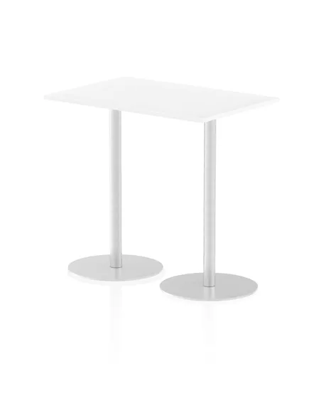 Dynamic Italia 1200 x 800mm Poseur Rectangular Table White Top 1145mm High Leg ITL0258