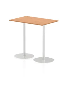 Dynamic Italia 1200 x 800mm Poseur Rectangular Table Oak Top 1145mm High Leg ITL0260