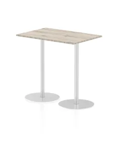 Dynamic Italia 1200 x 800mm Poseur Rectangular Table Grey Oak Top 1145mm High Leg ITL0261