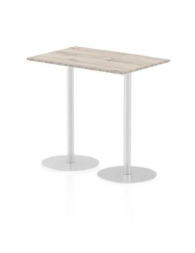 Dynamic Italia 1200 x 800mm Poseur Rectangular Table Grey Oak Top 1145mm High Leg ITL0261