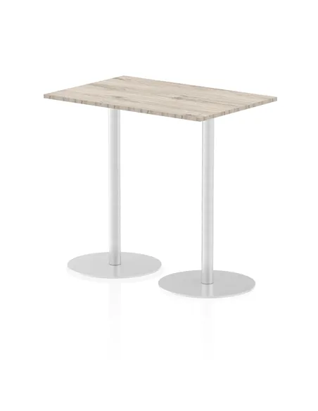 Dynamic Italia 1200 x 800mm Poseur Rectangular Table Grey Oak Top 1145mm High Leg ITL0261