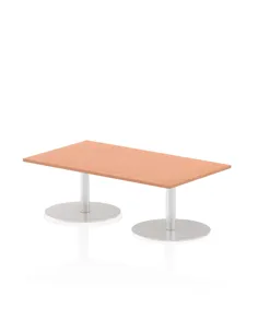 Dynamic Italia 1400 x 800mm Poseur Rectangular Table Beech Top 475mm High Leg ITL0262