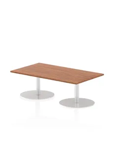 Dynamic Italia 1400 x 800mm Poseur Rectangular Table Walnut Top 475mm High Leg ITL0263