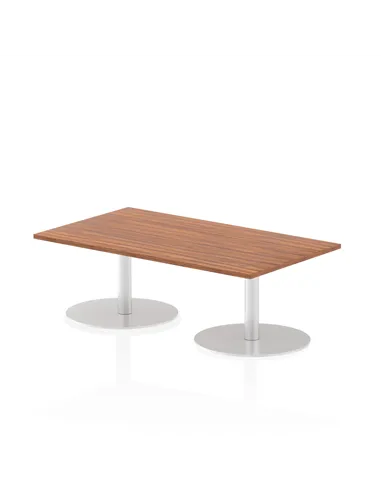Dynamic Italia 1400 x 800mm Poseur Rectangular Table Walnut Top 475mm High Leg ITL0263
