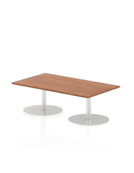 Dynamic Italia 1400 x 800mm Poseur Rectangular Table Walnut Top 475mm High Leg ITL0263