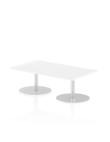 Dynamic Italia 1400 x 800mm Poseur Rectangular Table White Top 475mm High Leg ITL0264