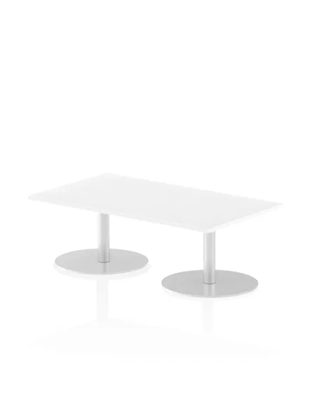 Dynamic Italia 1400 x 800mm Poseur Rectangular Table White Top 475mm High Leg ITL0264