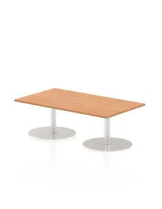 Dynamic Italia 1400 x 800mm Poseur Rectangular Table Oak Top 475mm High Leg ITL0266